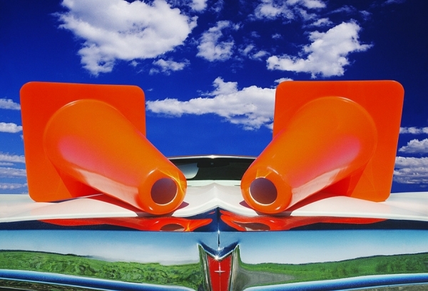 Photograph Mitchell Funk Red Cones On Car on One Eyeland